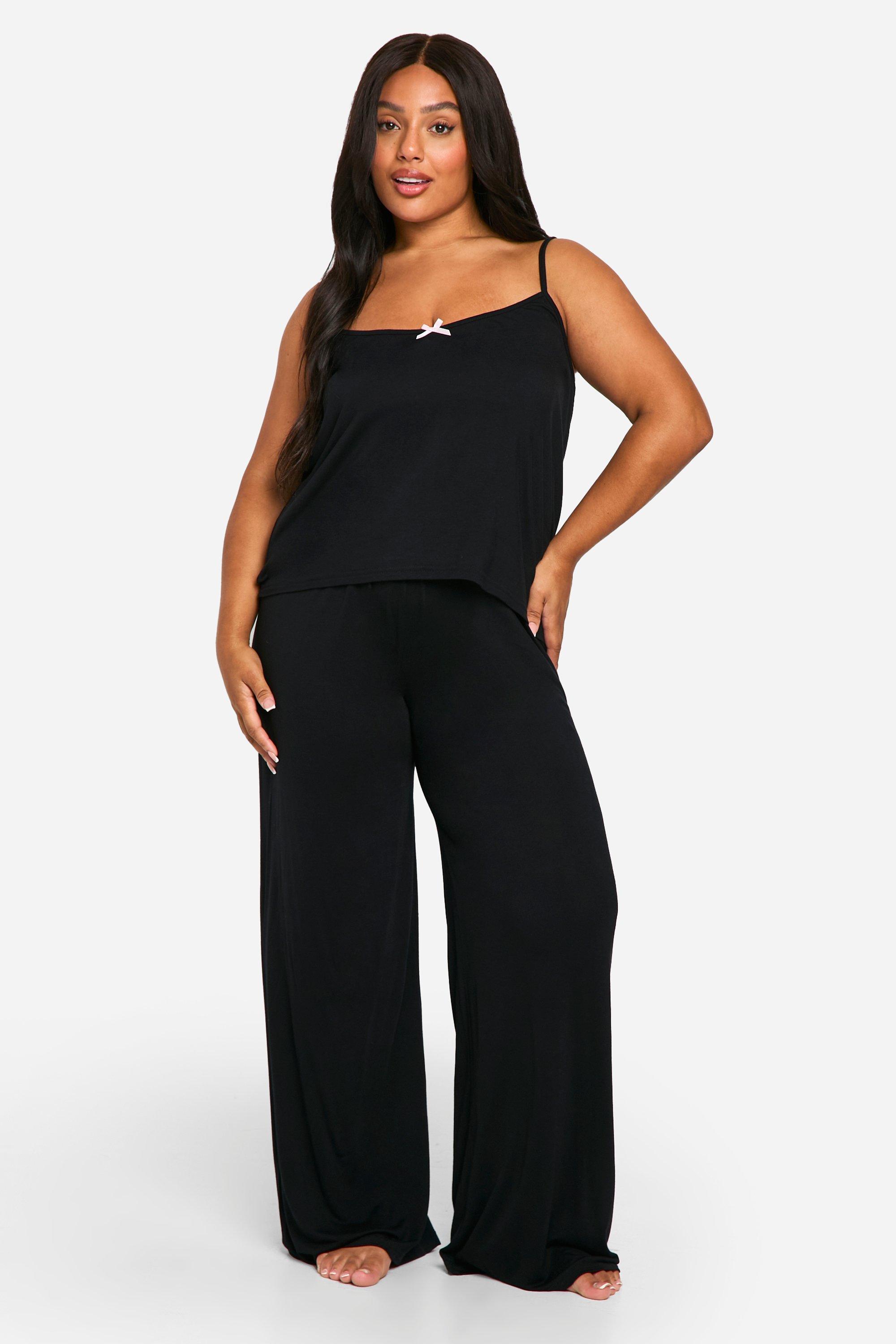 Plus Cami Jersey Cami Trouser Pj Set boohoo