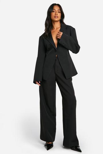 Black Petite Straight Leg Pants