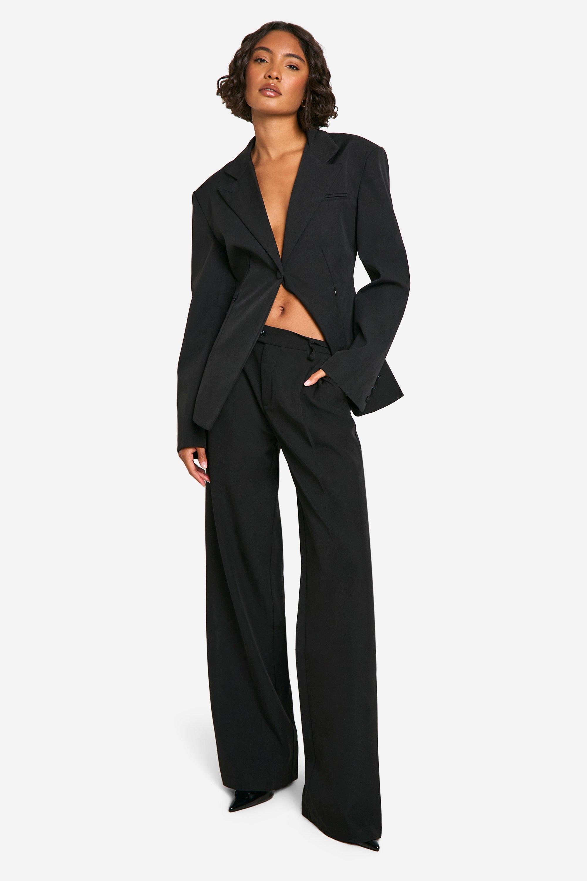 Black Tall Straight Leg Trousers