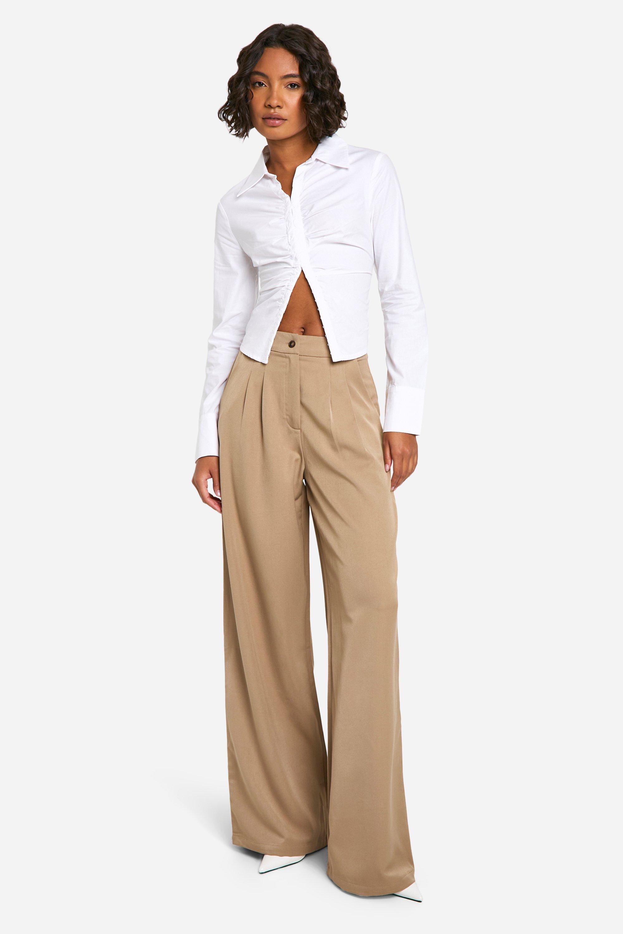 Pantalon ample plissé femme sale