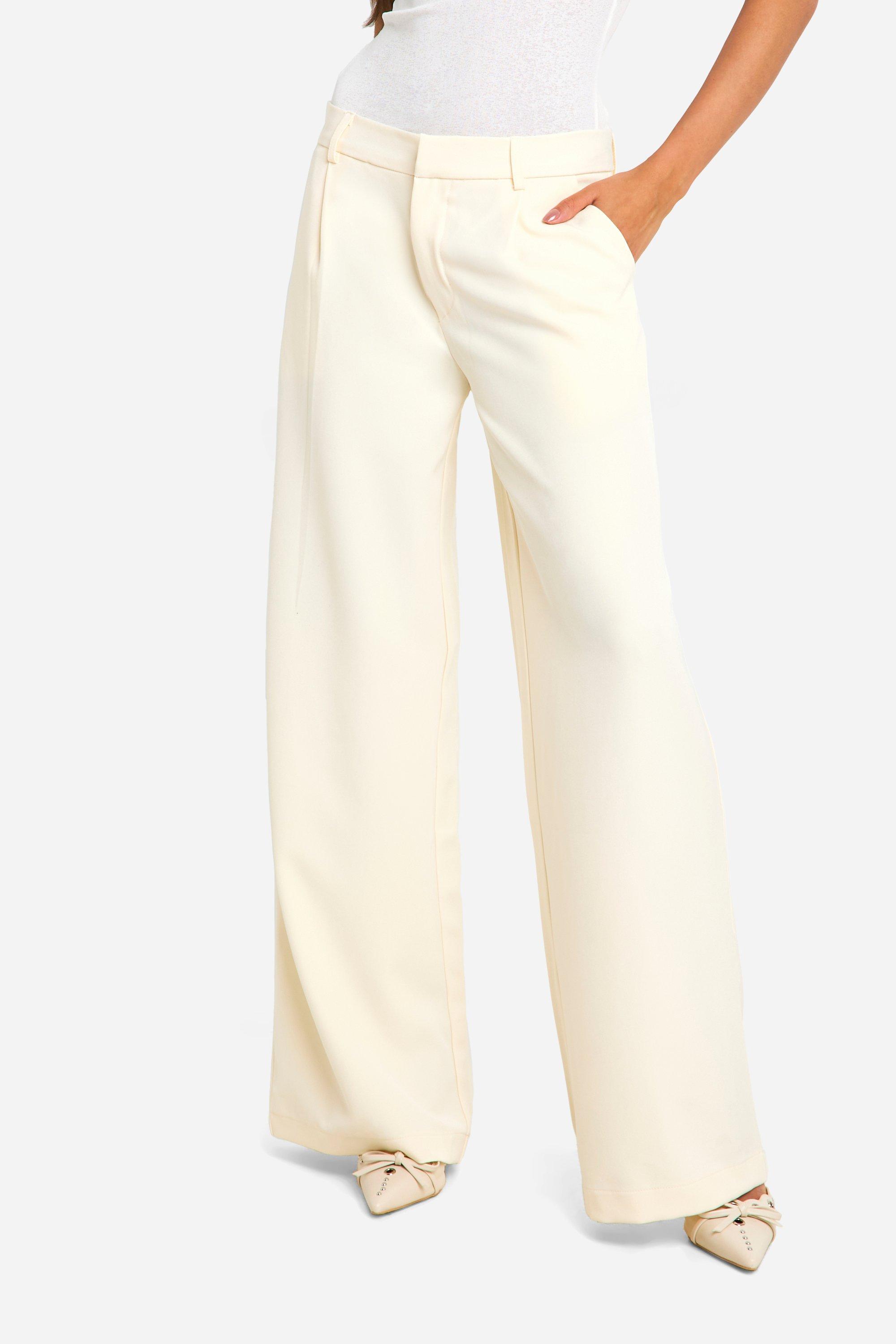 Tailored Low Rise Straight Leg Trouser | boohoo