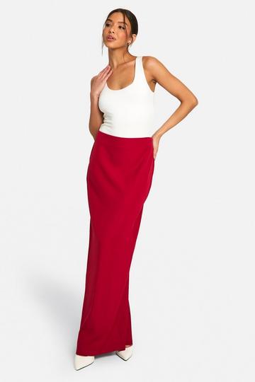 Tailored Woven Low Rise Maxi cranberry