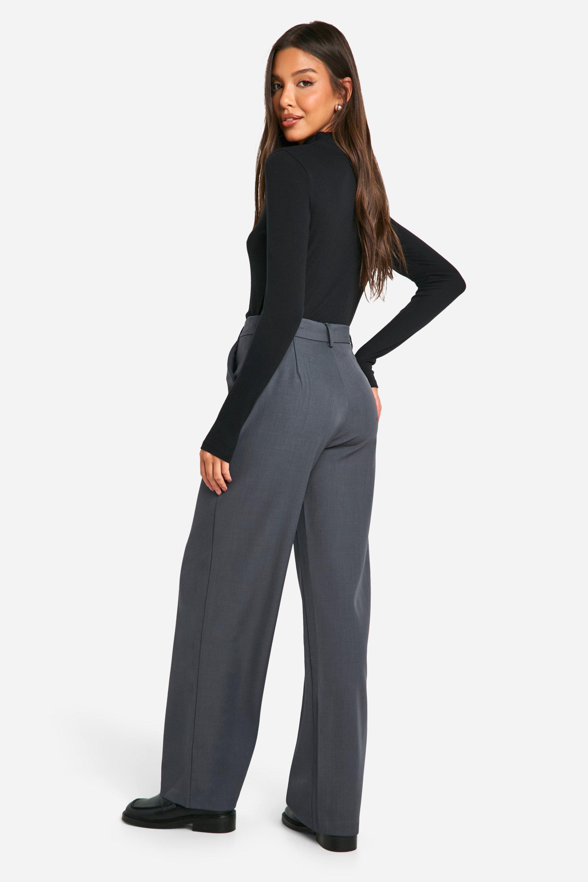 Tailored High Rise Straight Leg Trouser | boohoo USA Tailored High Rise Straight Leg Trouser | boohoo USA