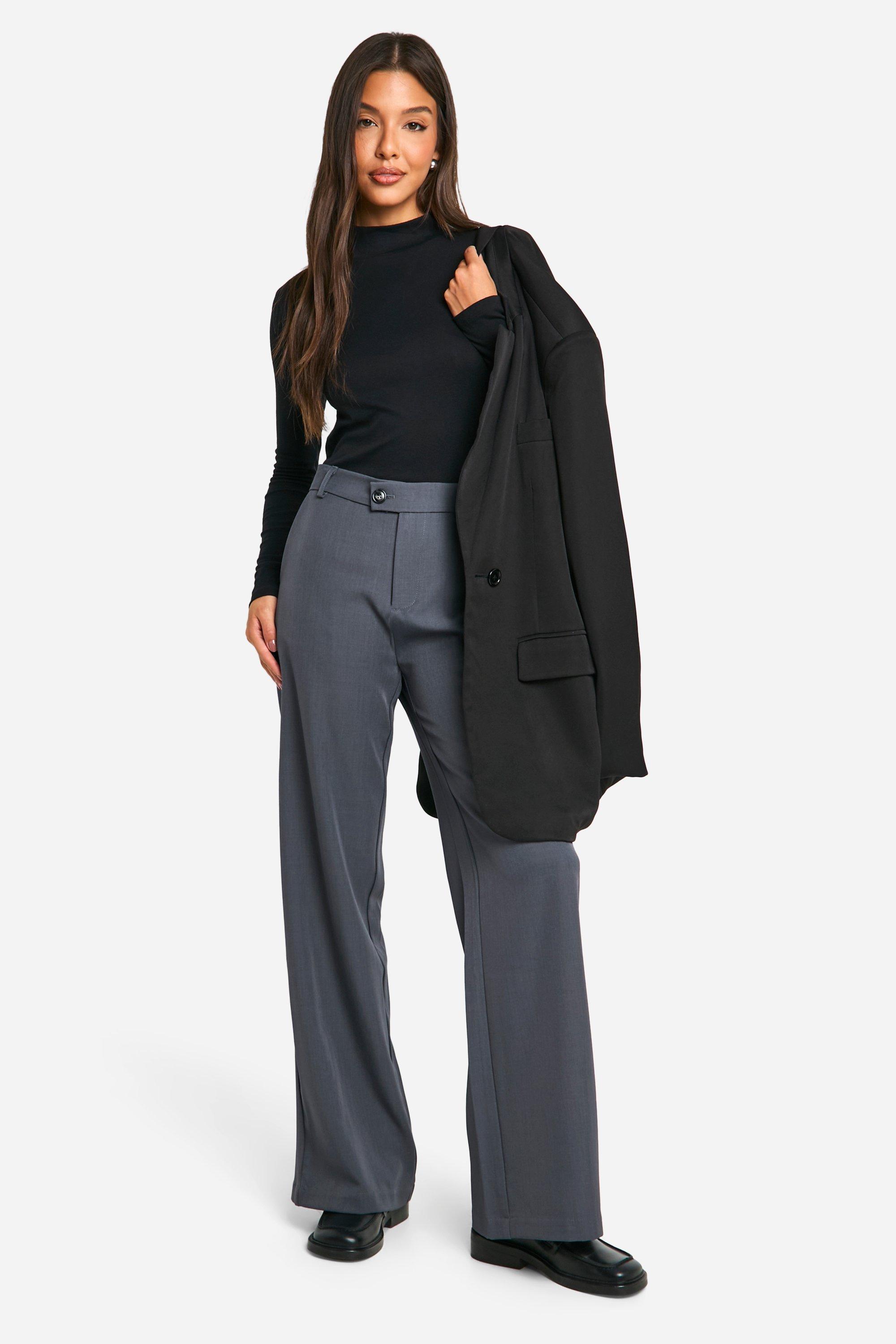 Kick Front High Slit Pant - Black – Clara Sunwoo