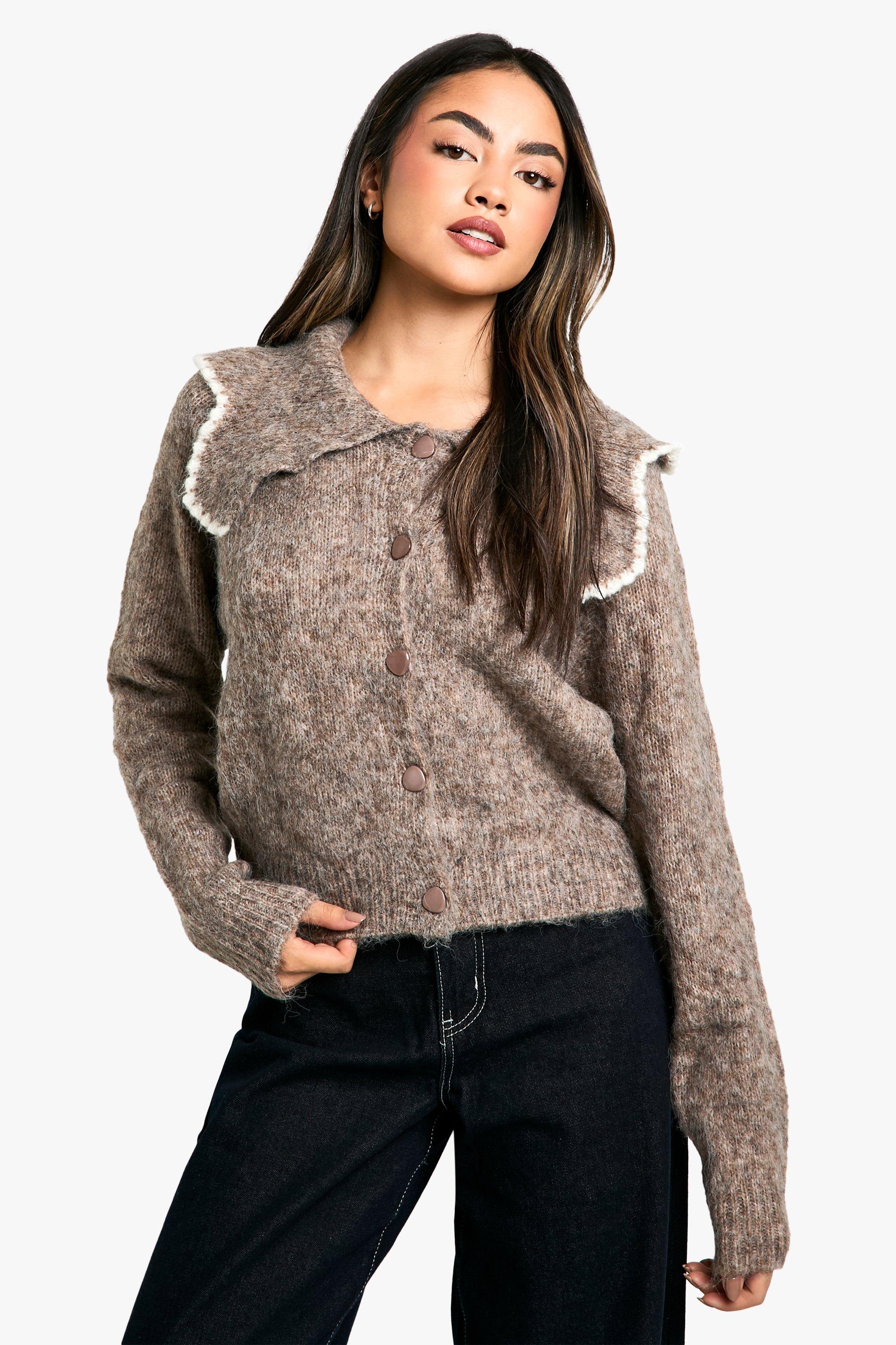 Cardigan en maille pelucheuse