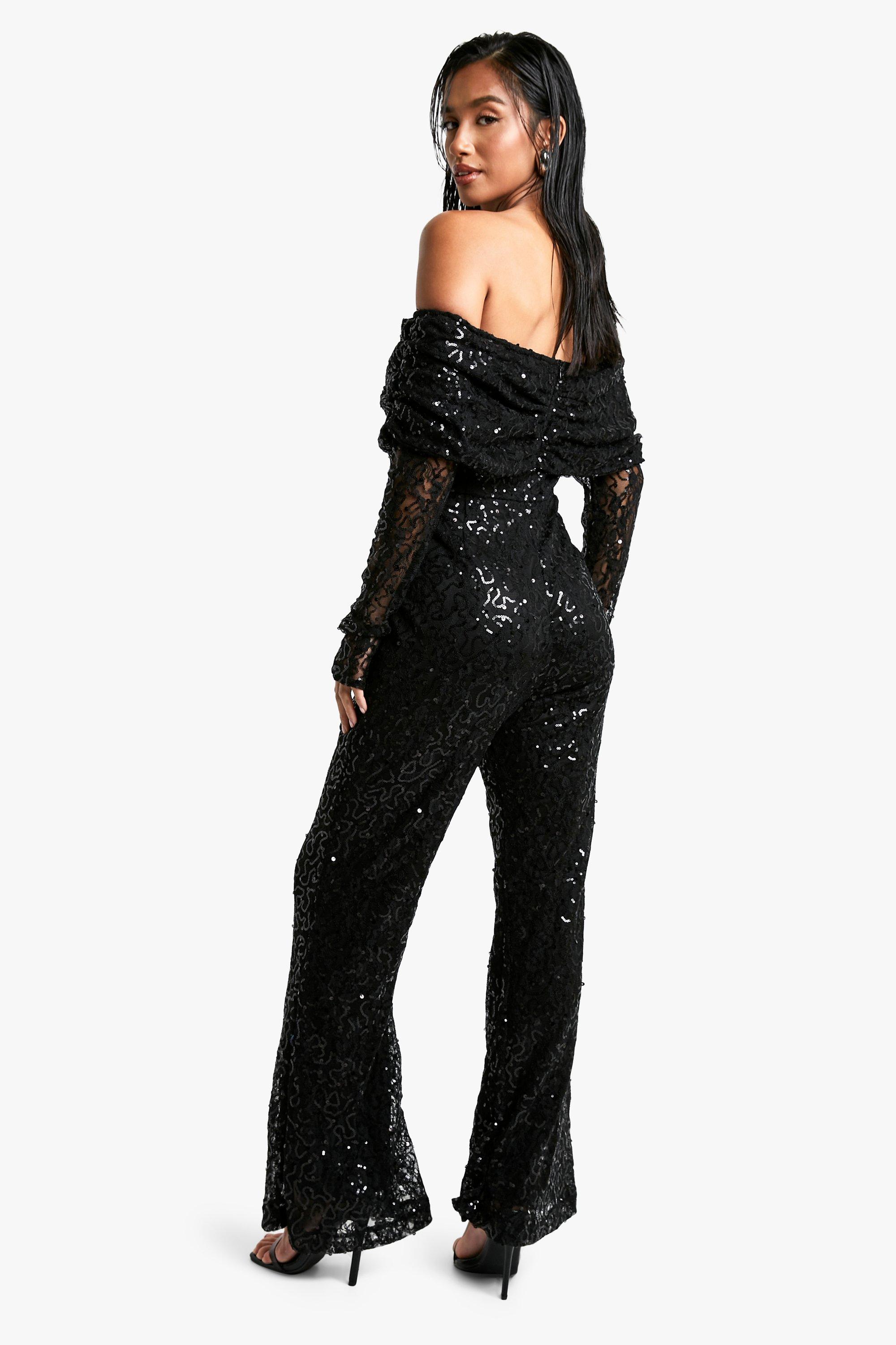 Sequin jumpsuit boohoo online