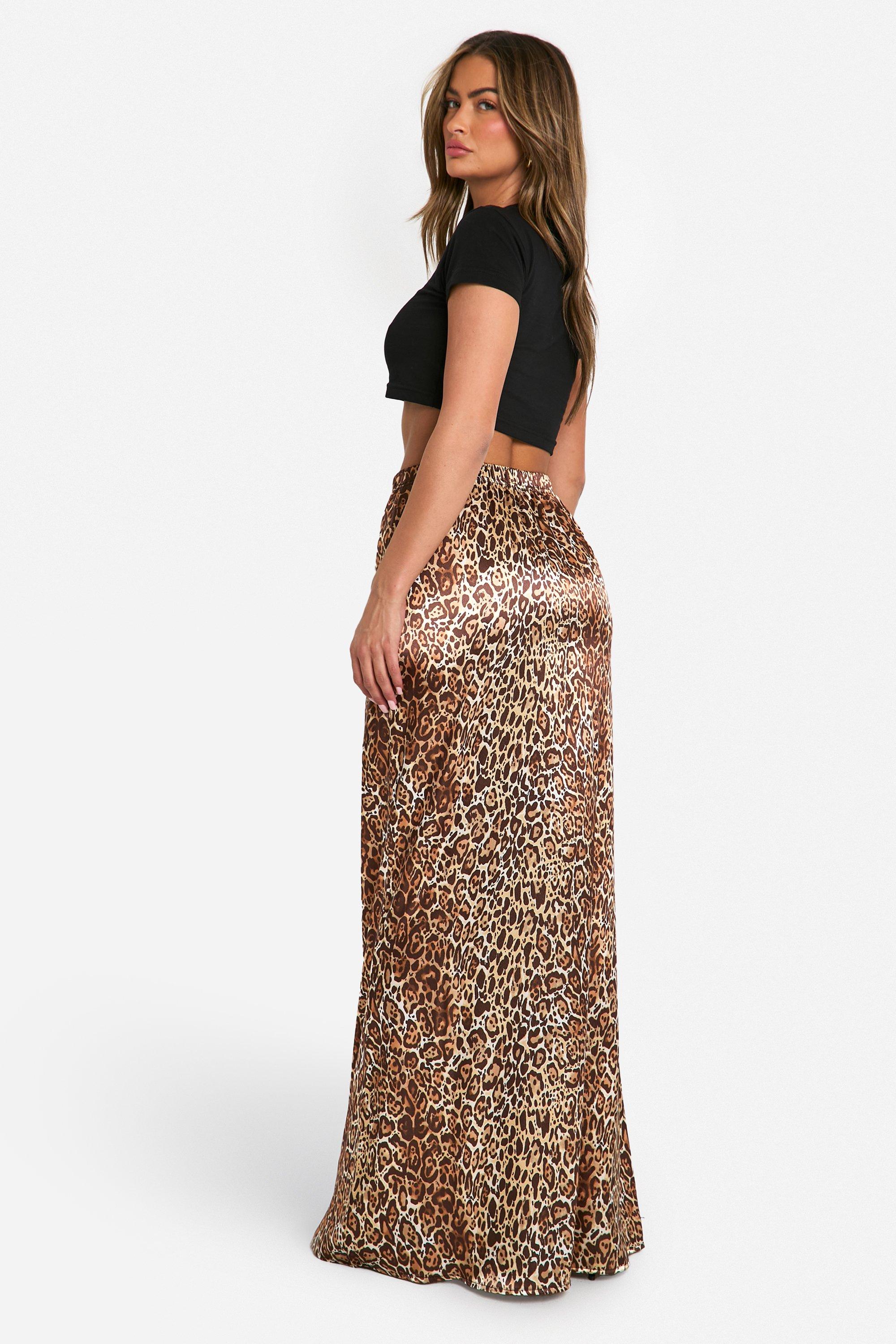 Animal print skirt boohoo hotsell