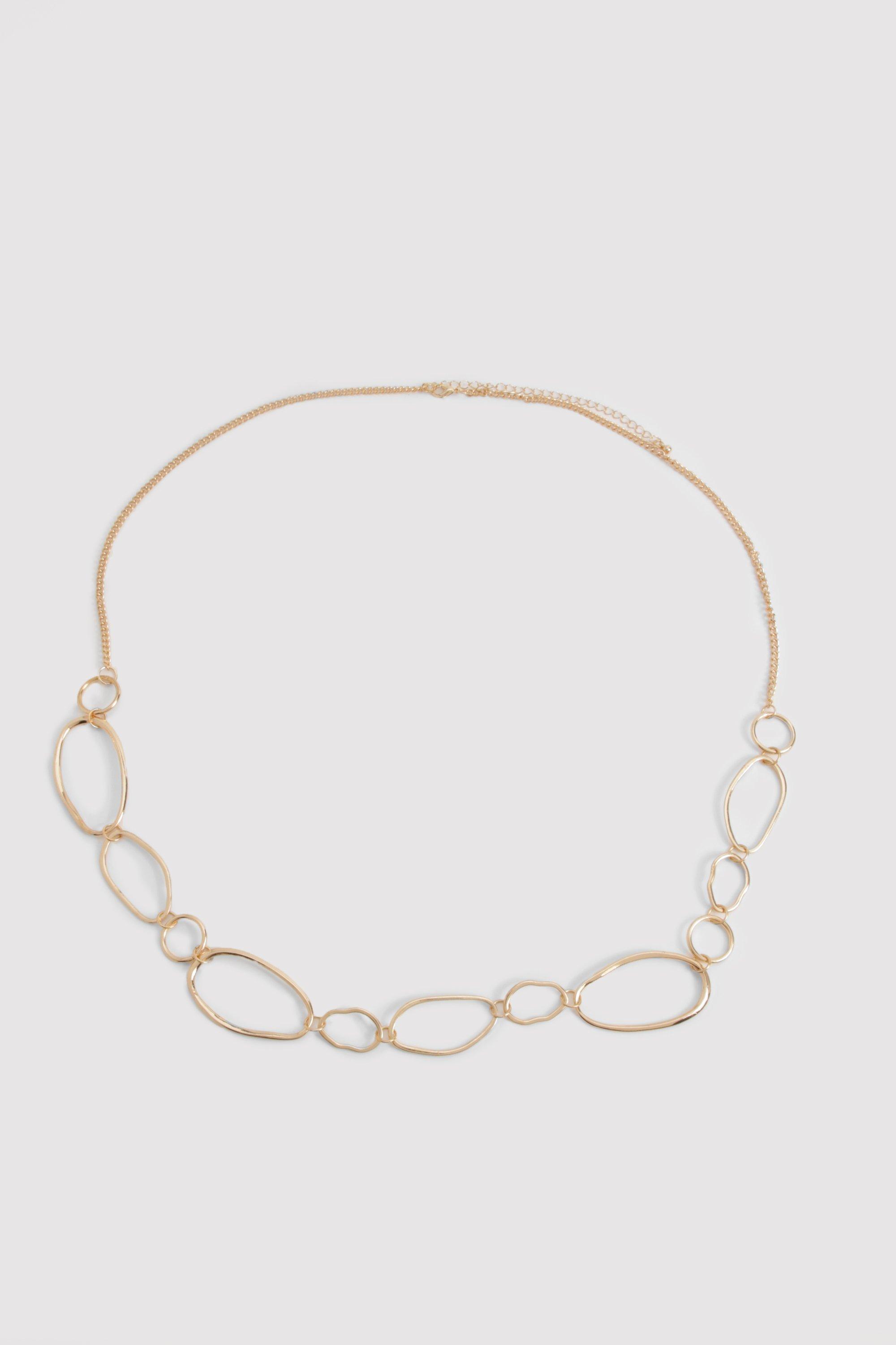 Ceinture en chaine a anneau geometrique