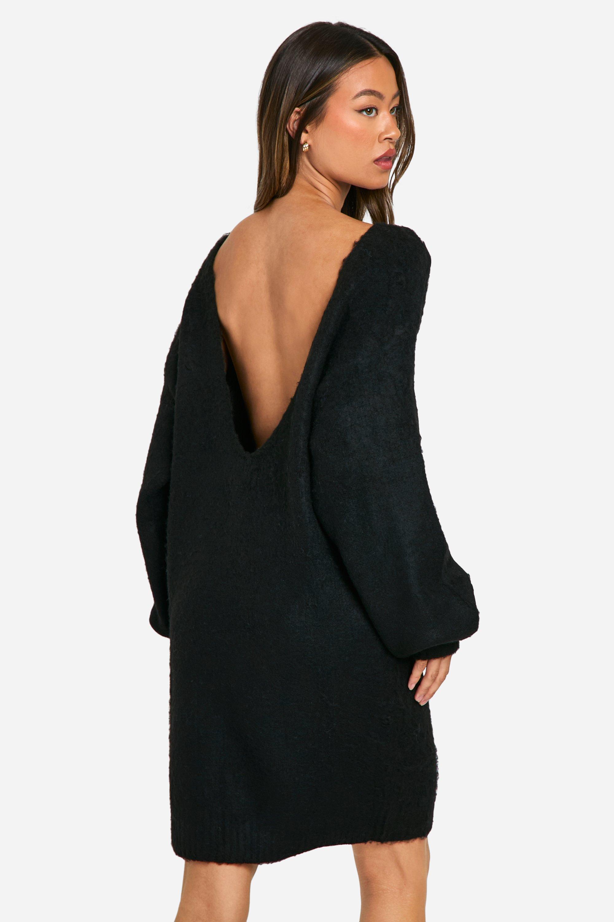 Low back sweater dress sale