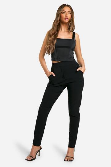 Super Stretch Tapered Dress Pants - 30 Inch Inside Leg black