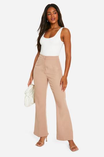 Fit & Flare Tailored Trousers - 30 Inch Inside Leg camel