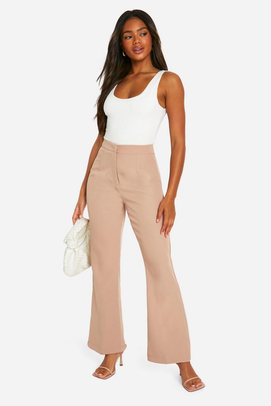 Fit & Flare Dress Pants - 30 Inch Inside Leg | boohoo USA Fit & Flare Dress Pants - 30 Inch Inside Leg | boohoo USA