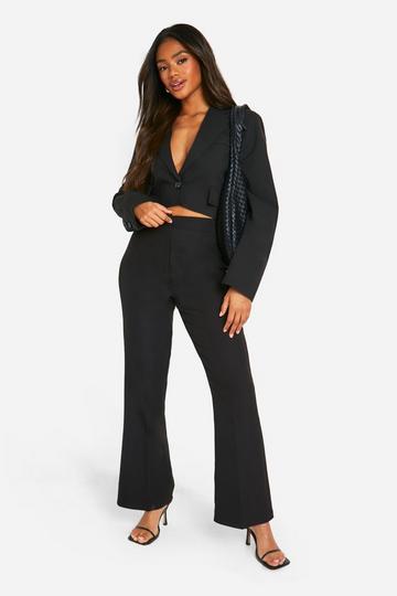 Black Fit & Flare Dress Pants - 30 Inch Inside Leg