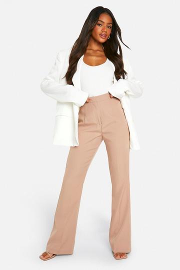 Fit & Flare Tailored Pants - 34 Inch Inside Leg camel