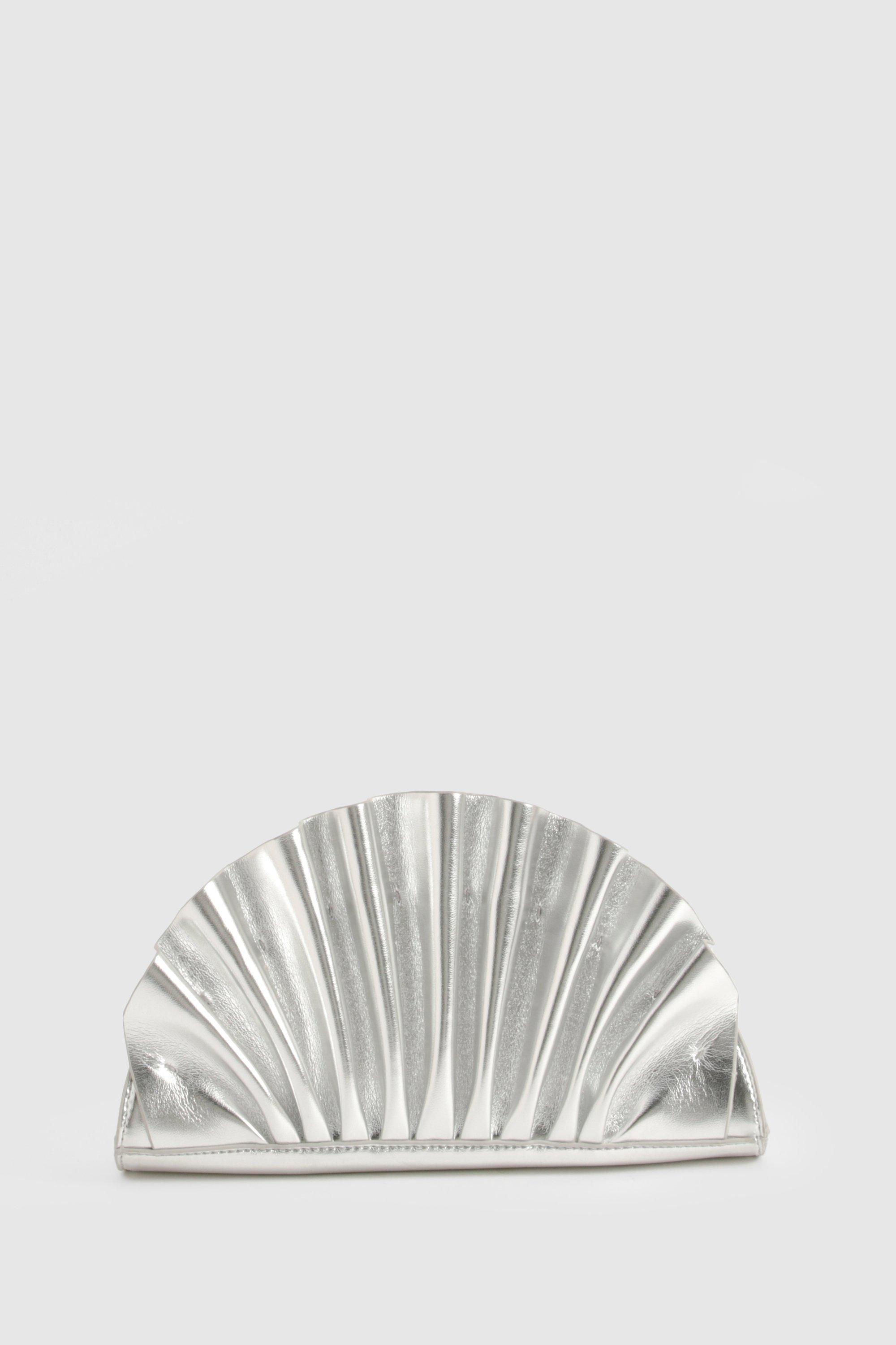Metallic Ruschen Clutch