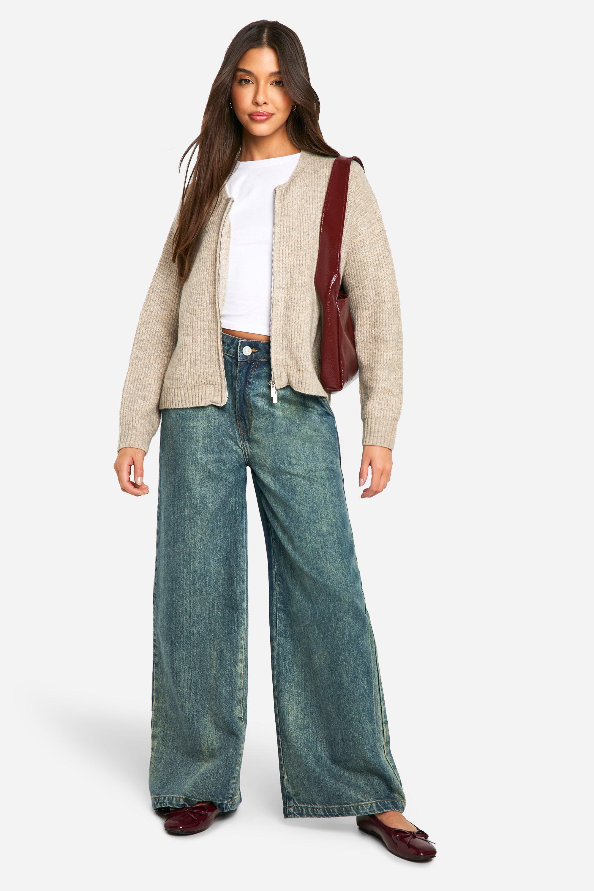 【boohoo】ツートン リブ ZIP セットアップ Tracksuits | Rib Seam Detail Double Zip Top And Straight Leg