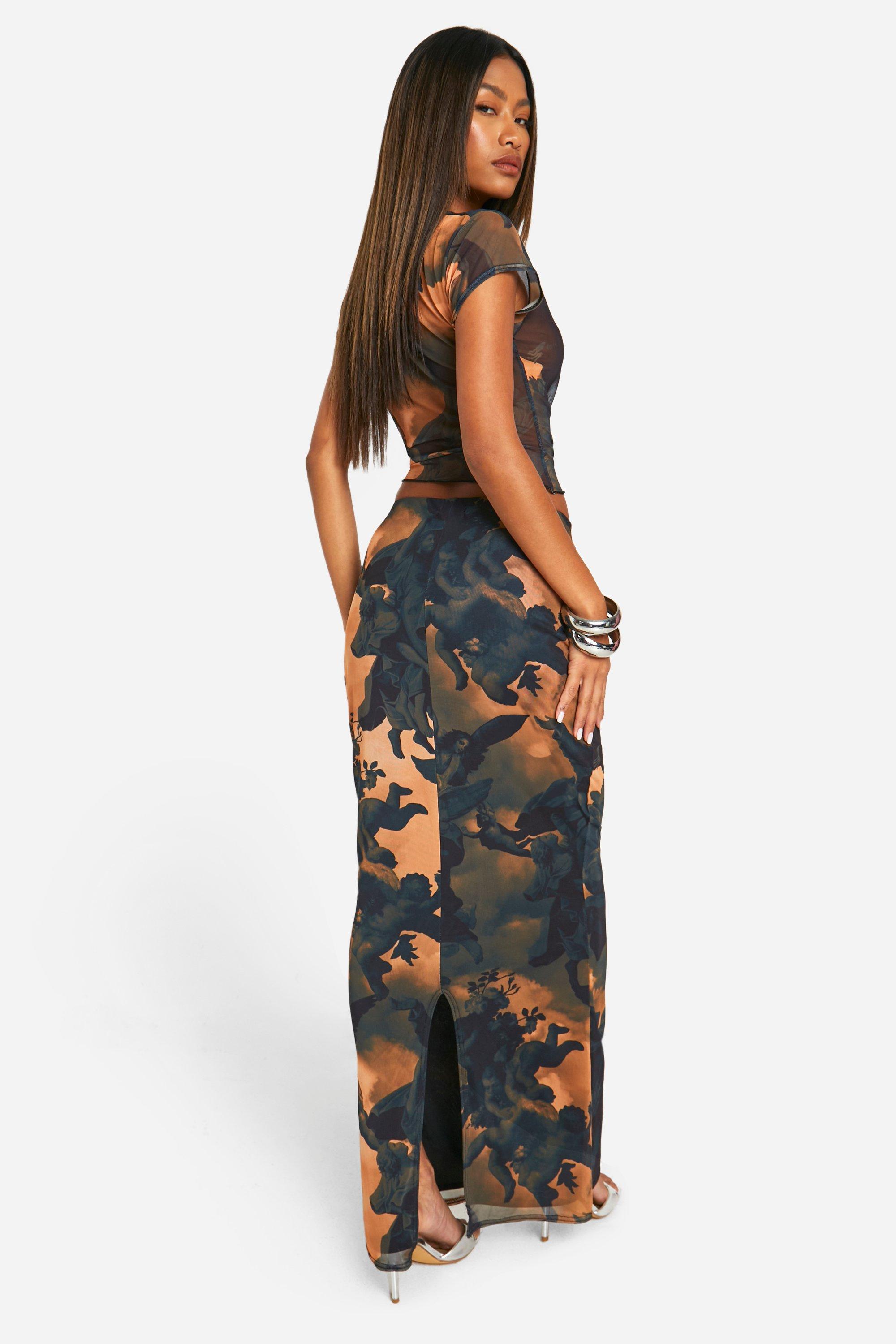 Camouflage skirt boohoo hotsell