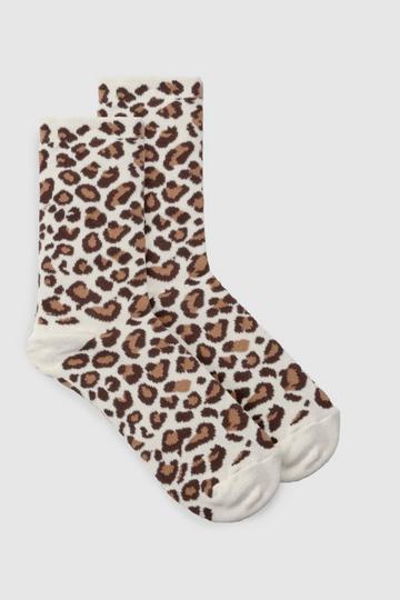 Multi Leopard Print Single Socks