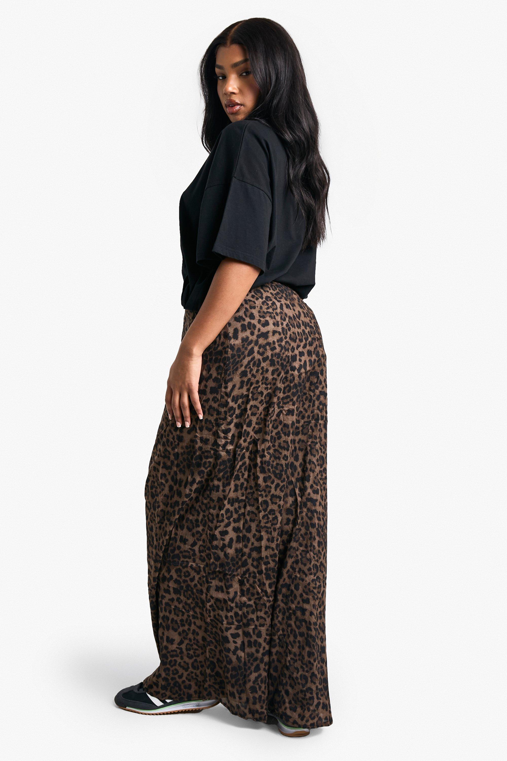 Leopard print maxi skirt boohoo best sale