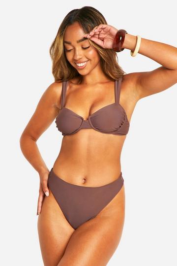 Mix & Match High Waist Bikini Brief mocha