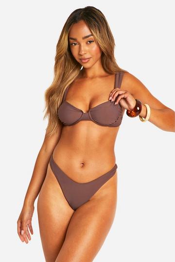 Mix & Match High Leg Bikini Brief mocha