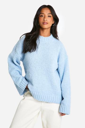 Petite Boucle Oversized Jumper light blue