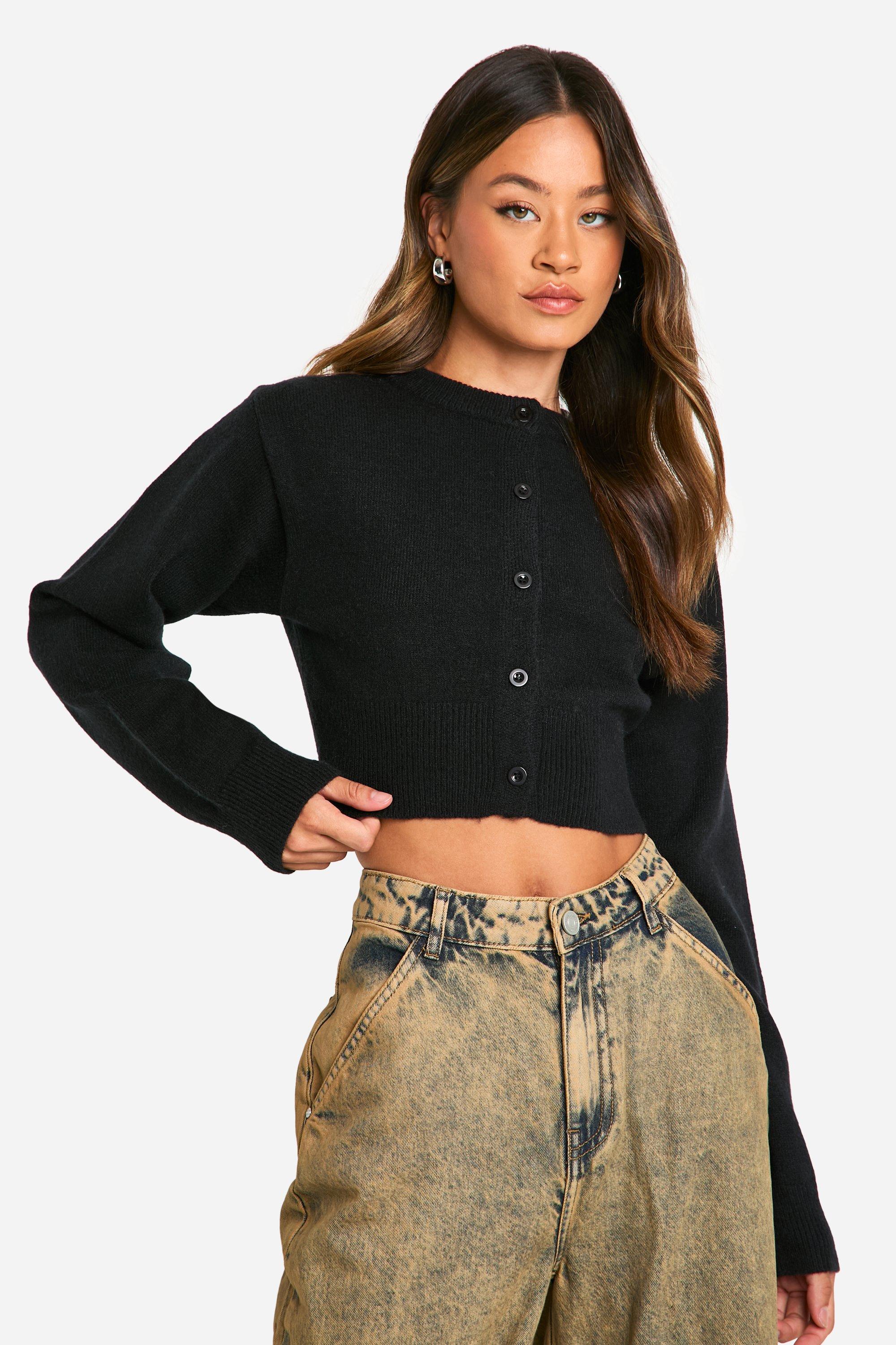 Tall Cropped High Neck Cardigan | boohoo USA