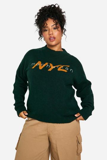 Plus Nyc Knitted Jumper bottle green