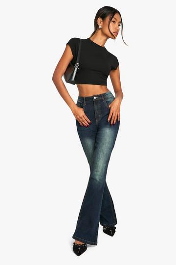 Butt Shaper High Rise Flared Jeans indigo