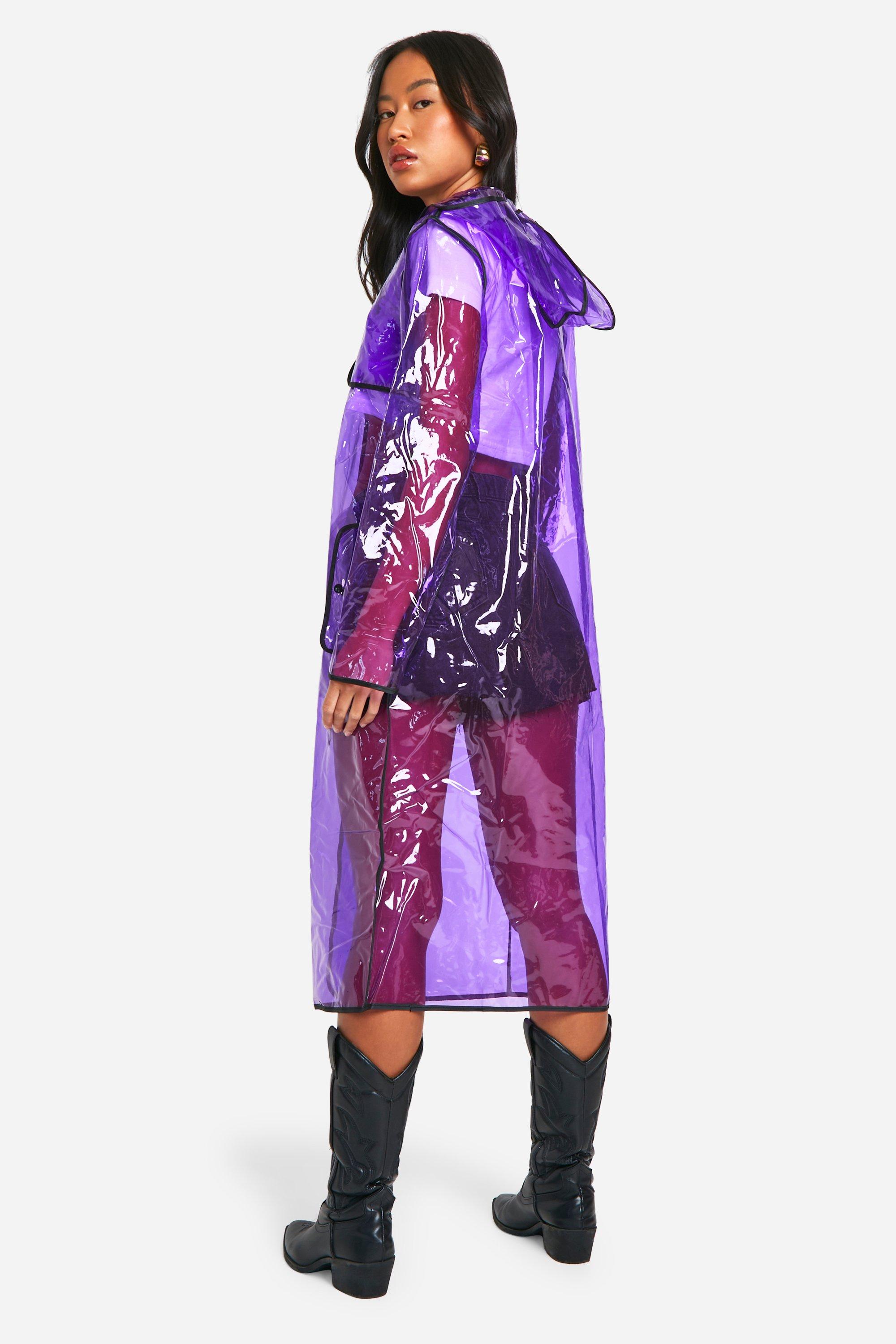 Transparent raincoat boohoo top