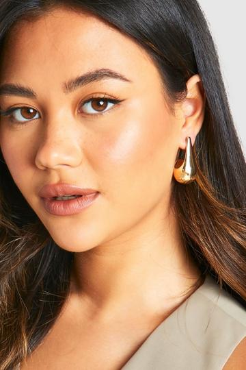 Extreme Tear Drop Earrings gold