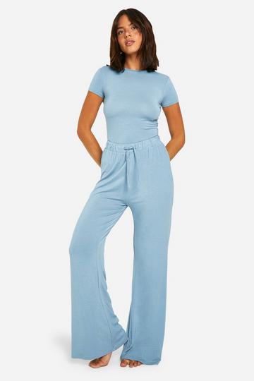 Wide Leg Modal Lounge Trouser petrol