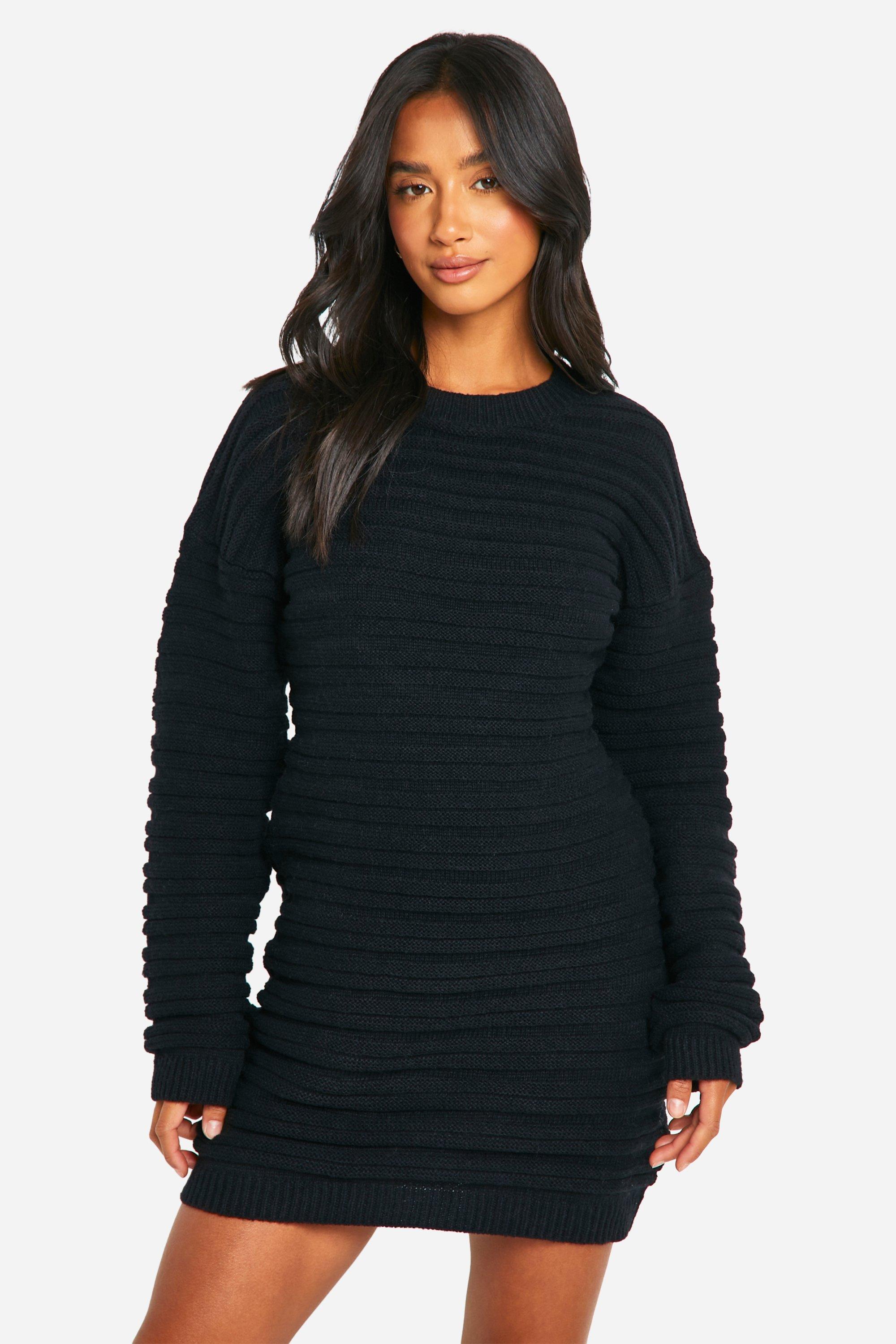 Petite Open Back Knitted Jumper Dress