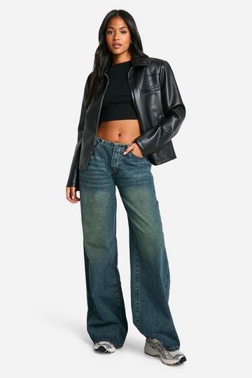 Tall Low Rise Wide Leg Jean vintage blue