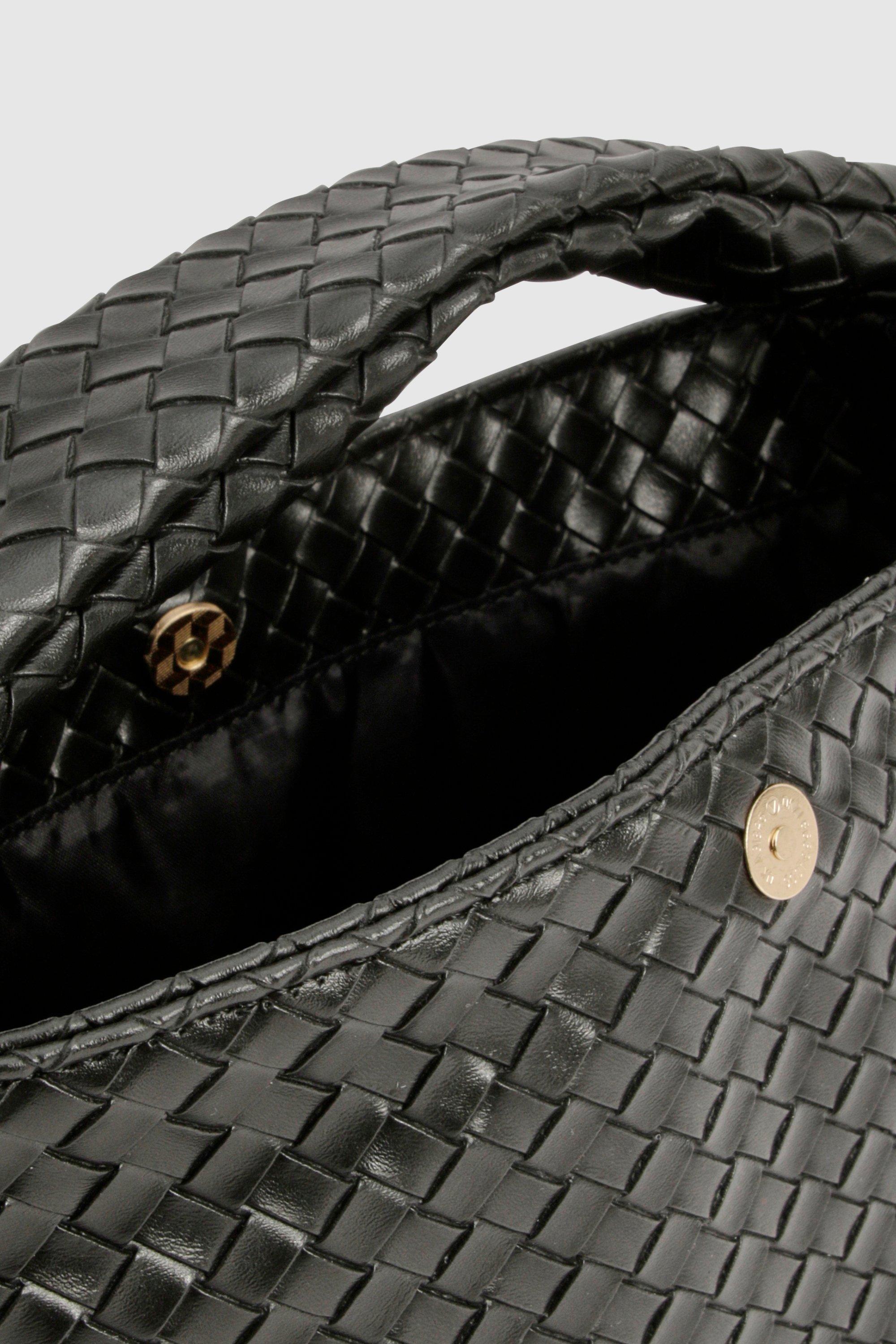 Gewebte Tasche in Lederoptik