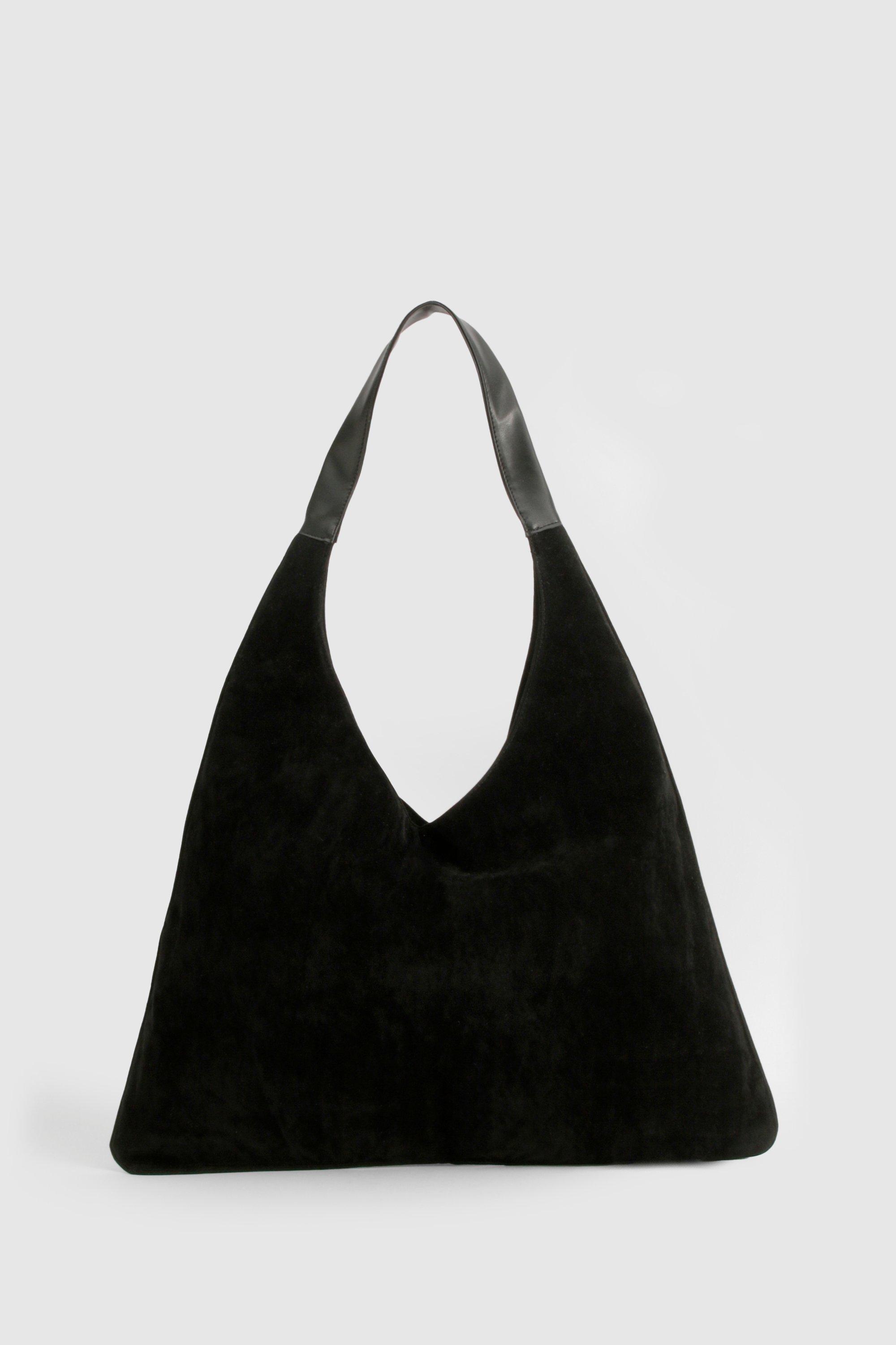 Faux Suede Oversized Tote Bag