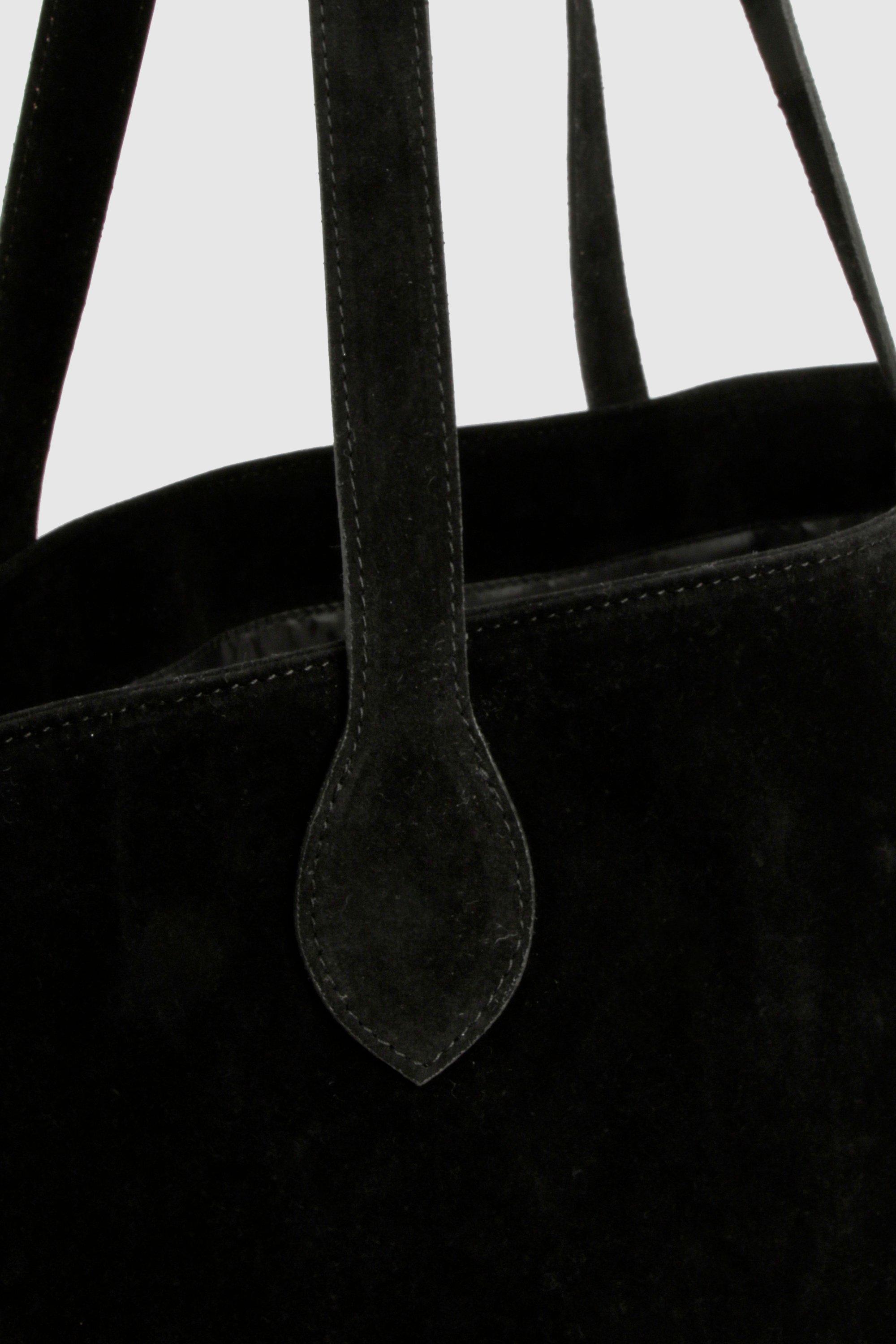 Black suede tote hotsell