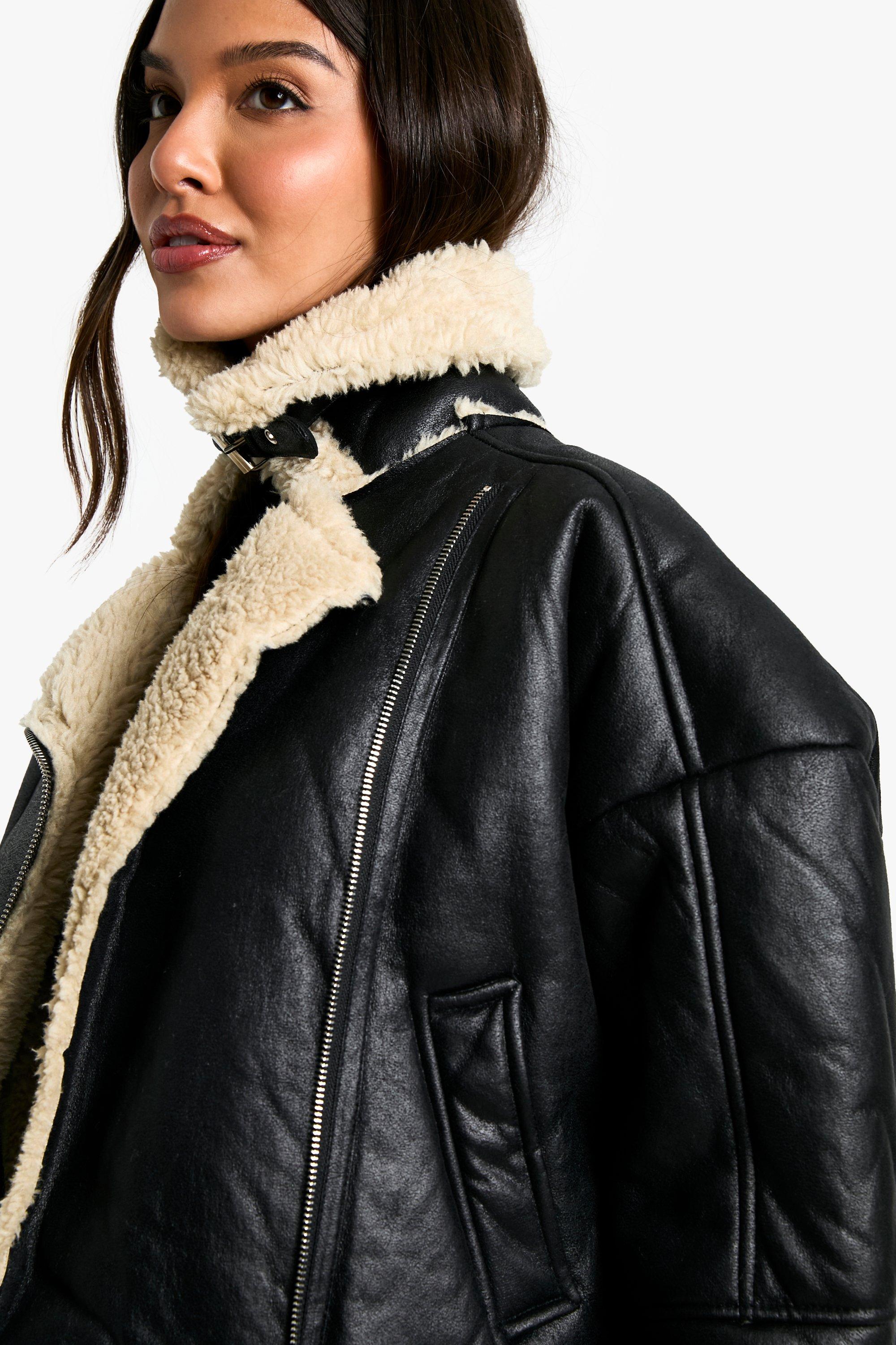 Borg Lined Aviator boohoo CA