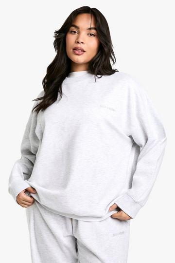 Grey Plus Dsgn Studio Embroidered Oversized Sweatshirt