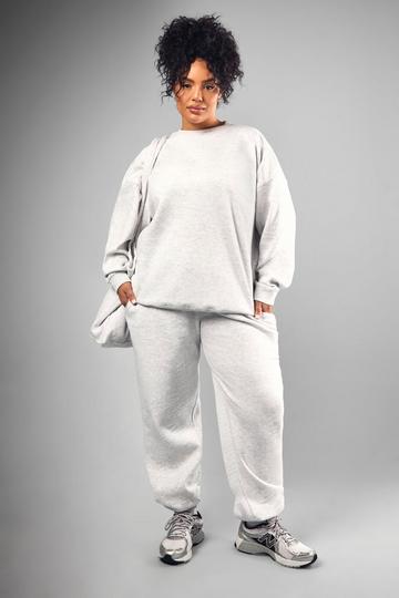 Grey Plus Dsgn Studio Embroidered Cuffed Oversized Jogger