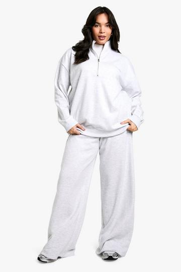 Grey Plus Dsgn Studio Embroidered Wide Leg Jogger