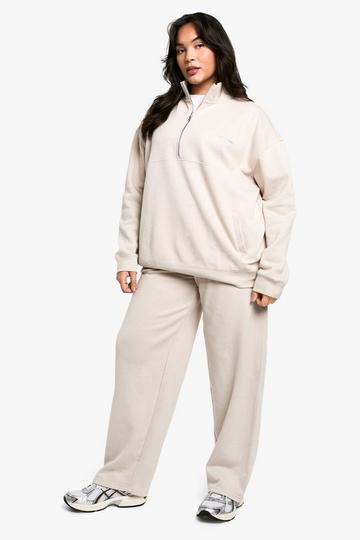 Plus Dsgn Studio Embroidered Straight Leg Jogger stone