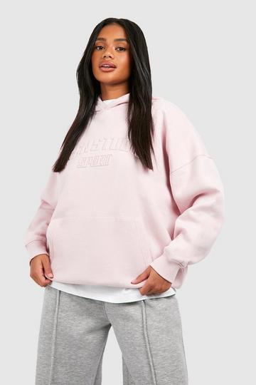 Oversized Dsgn Studio Hoodie Met Reliëf baby pink