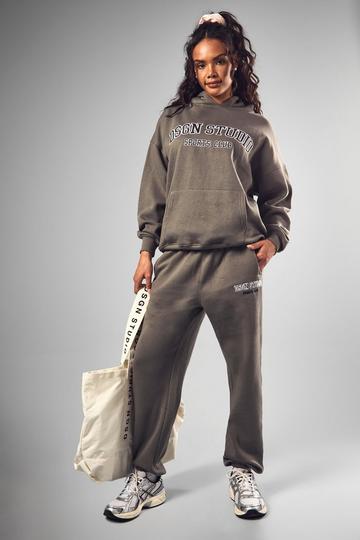 Dsgn Studio Applique Oversized Cuffed Track Pants khaki