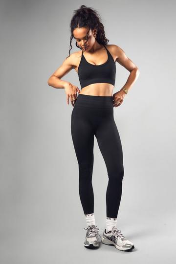 Black Seamless Rib Legging