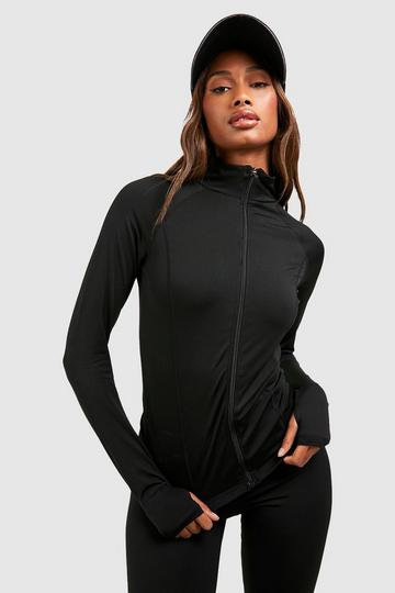 Dsgn Studio Supersoft Peached Sculpt Zip Through Jacket black