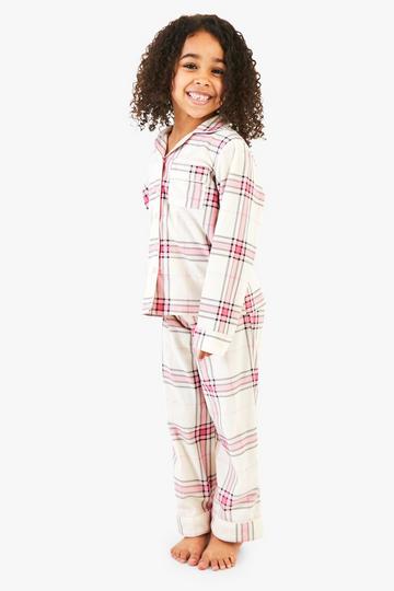 Roze Geruite Mini Me Pyjama pink