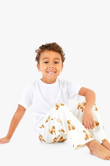 Kids Bear Mini Me Matching Family Pjs cream