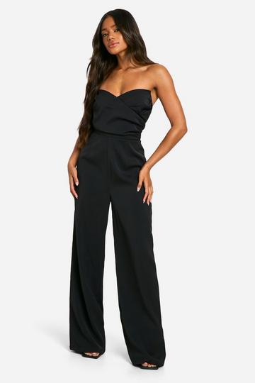 Getailleerde Jumpsuit Met Korset Detail black