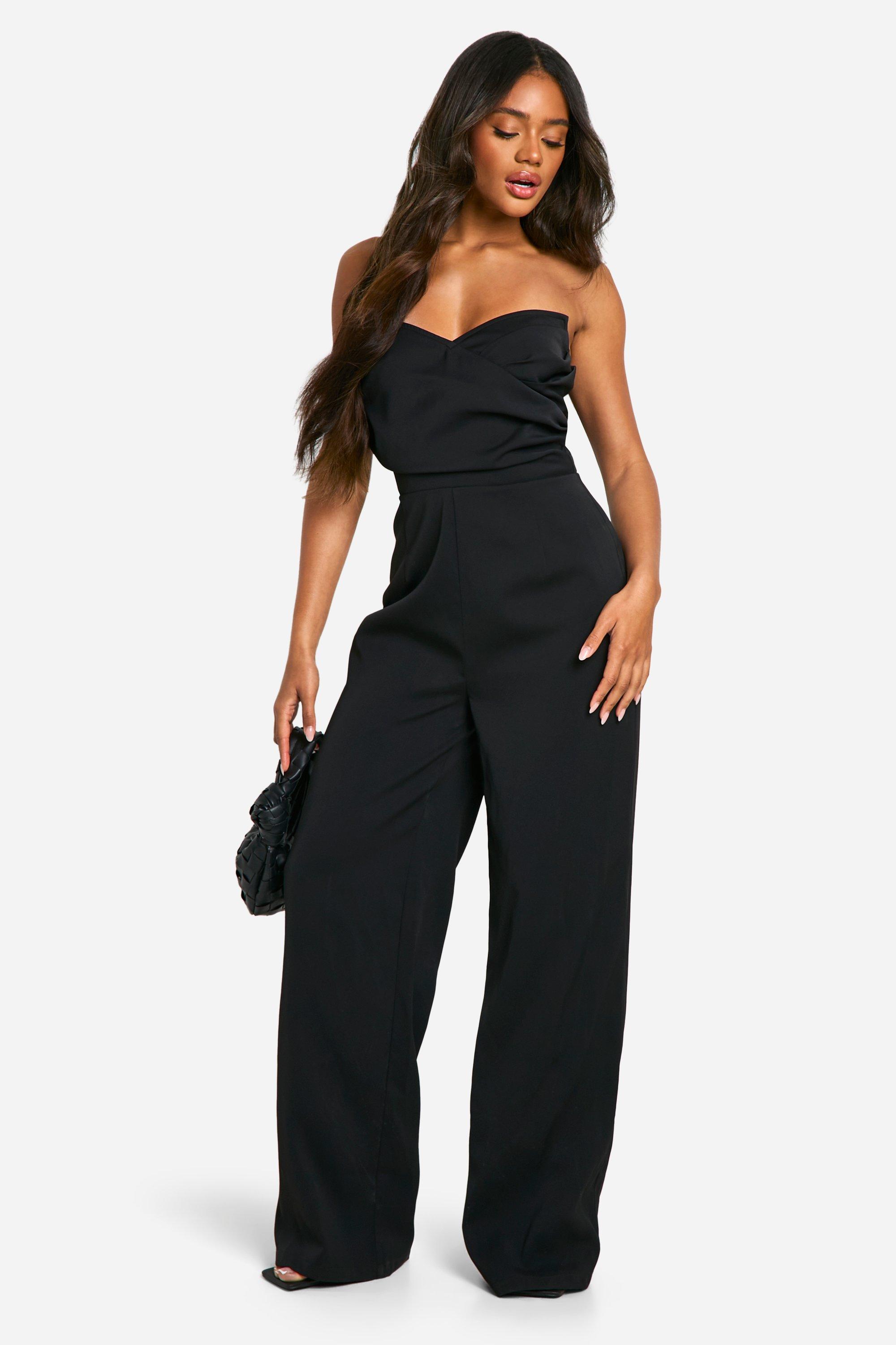 Fitted Corset Tailored Jumpsuit boohoo UK